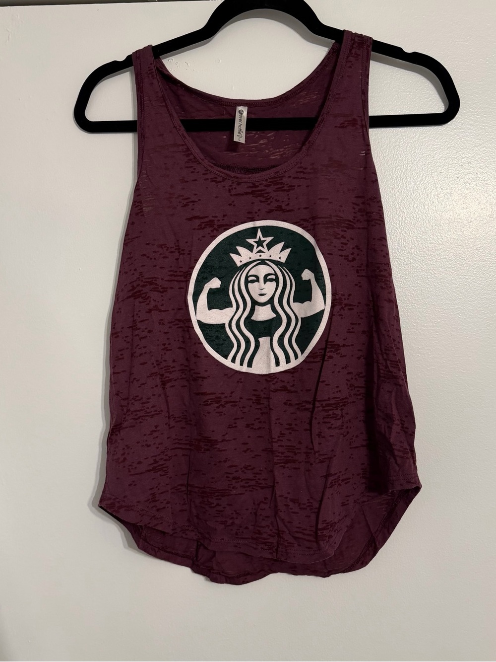 Starbucks Muscle Siren Maroon Tank Top - Women's Sleeveless Tee